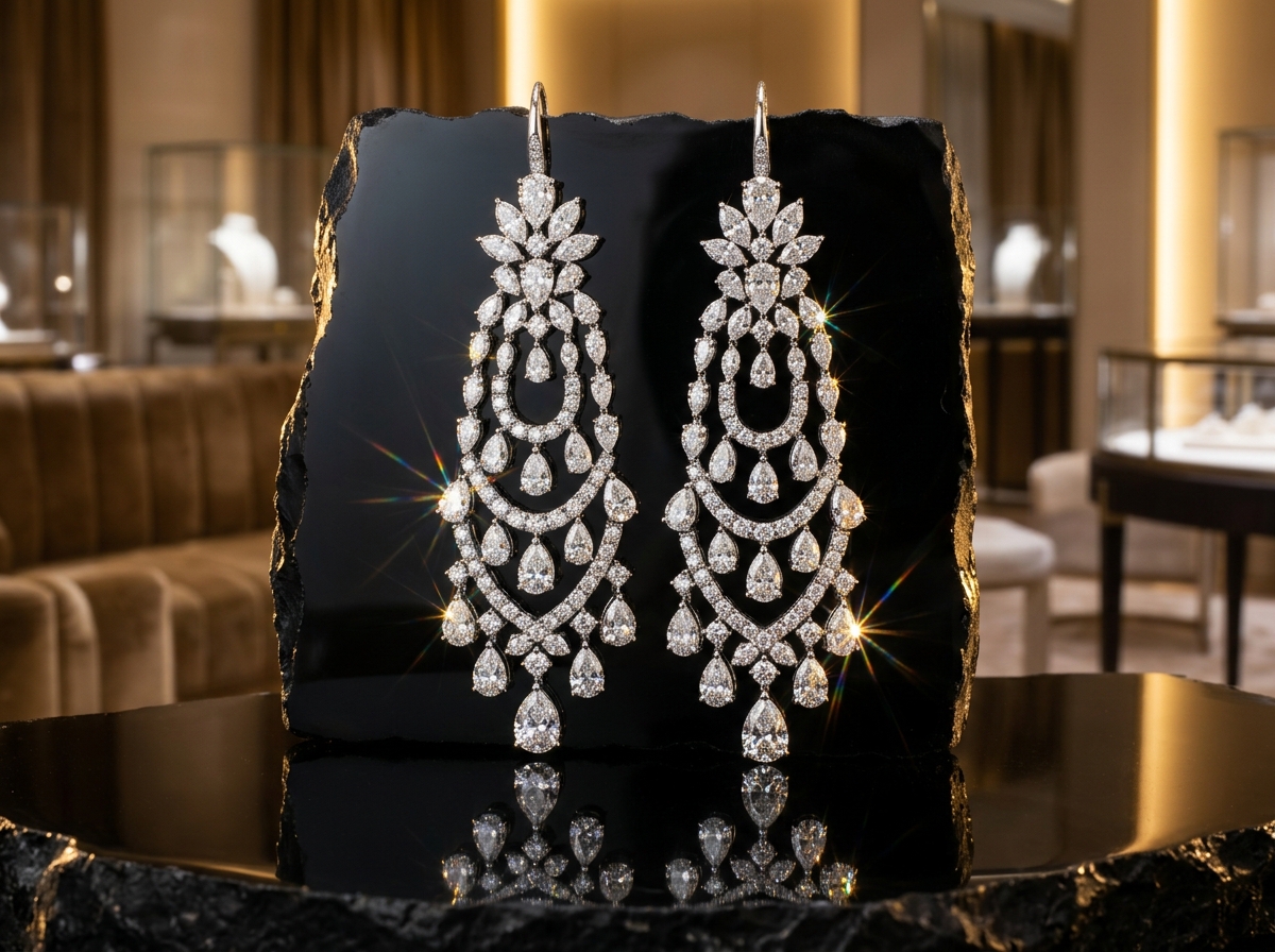 Imperial Empress Drops - Chandelier Diamond Earrings
